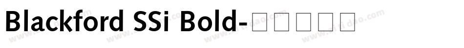 Blackford SSi Bold字体转换